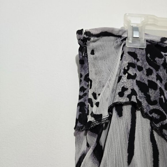 Lane Bryant Animal Print Skirt Size 18 Fairy Goth Festival Whimsigoth Asymmetric - Picture 5 of 10